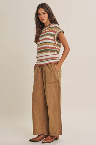 J3200SW Sweater Vest Olive Multi