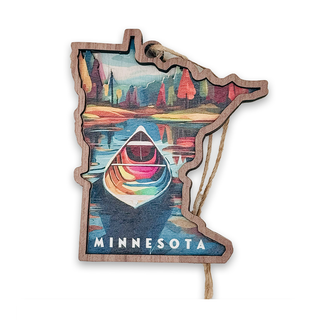 MN Cozy Canoe 3 Layer Wood Ornament