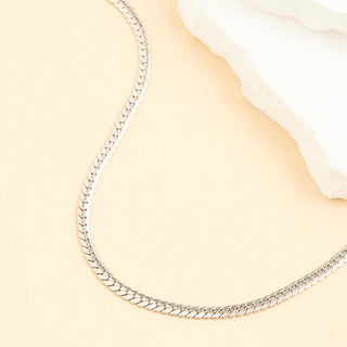 10201 Narelle Waterproof Herringbone Chain Silver Nk 5N6