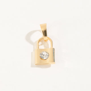 10654-Padlock Gold Charm 4H6