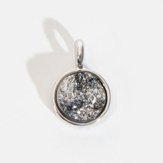 10656-Black Druzy Charm 4H6