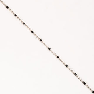 10657-Silver & Black Chain Nk 3H6