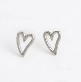 10752 Narelle Heart Silver Ear 6H6