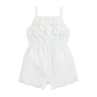 White Eyelet Romper #10880041