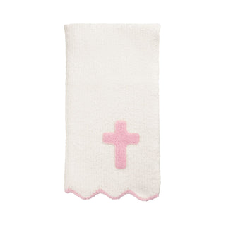 Pink Cross Chenille Blanket #11000302