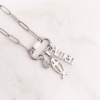 18KGoldPVD/SSteel Amen Charm 6W2