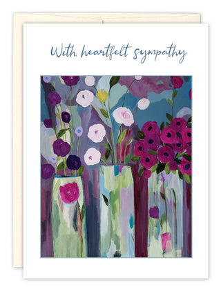 Three Vases Sympathy Card #CS015