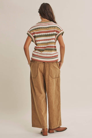 J3200SW Sweater Vest Olive Multi