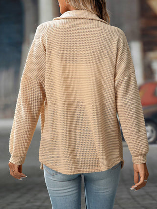 MD5002-18 Knit Shacket Apricot