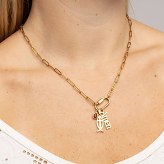 18KGoldPVD/SSteel Amen Charm 6W2