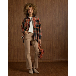 2539066 Flannel Shirt Rust/Charcoal