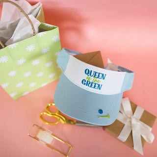 QOG - Queen Of The Green -Light Teal W/White Adjustable Visor #34202
