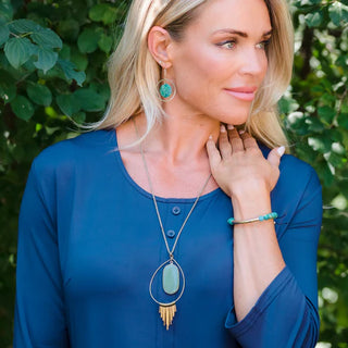 36726 Valerie Pendant Green 27" Nk 5H6