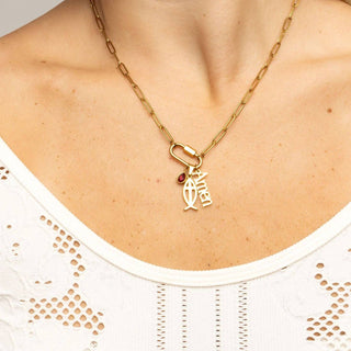 18KGoldPVD/SSteel Amen Charm 6W2