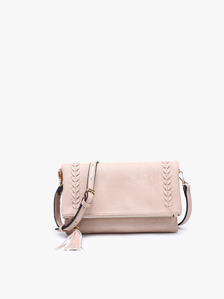 M2435 Isadora Dist. Whipstitch Crossbody w/ Tassel Zip