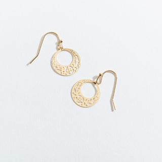 40259-30 Drop Round Lace Gold Ear Sense Earrings