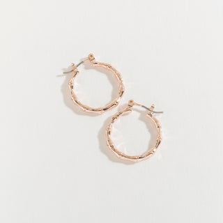 40347-30 Rose Gold Round Hoop Ear 4H6