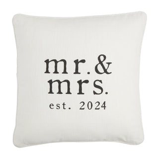 Mr & Mrs EST 2024 Pillow #41601004Square