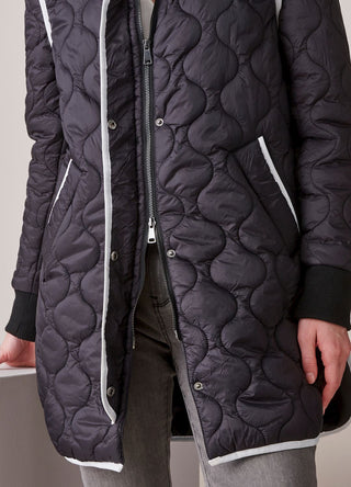 422911 Quilted Coat Black