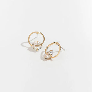 43115-5 Dazzler Cz Circle W/Stone Gold Ear 5H6