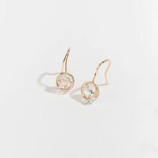 43121-5 Dazzler Cz Round Drop Gold Ear 5H6