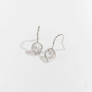 43122-5 Dazzler Cz Round Drop Silver Ear 5H6