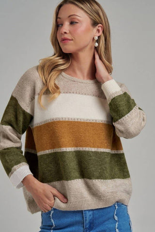 JLT00271 Sweater Oatmeal Combo