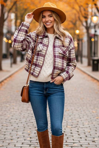 WJ8225A Jacket Burgundy Combo