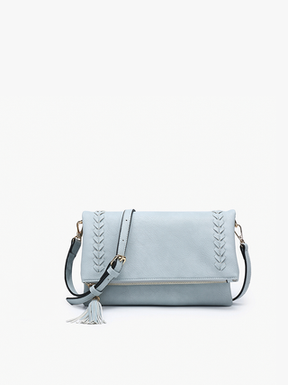 M2435 Isadora Dist. Whipstitch Crossbody w/ Tassel Zip