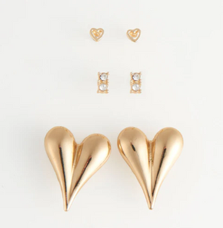 54123 Mina Heart Trio Gold Ear 6H6