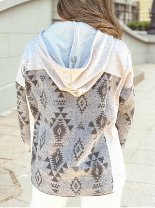 P1120 Hooded Shacket Gray