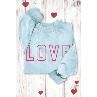 LOVE PUFF PRINT SWEATSHIRT BLUE