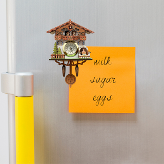 German Boy Functioning Clock Fridge Magnet