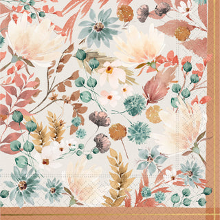 Boho Autumn Floral Lunch Napkins #621-11021
