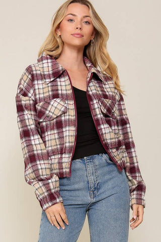 WJ8225A Jacket Burgundy Combo