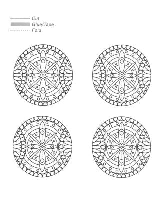 Color, Cut, & Fold Christmas Ornaments