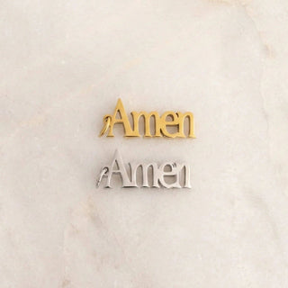 18KGoldPVD/SSteel Amen Charm 6W2