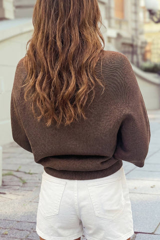 P1017T Knit Sweater Coffee
