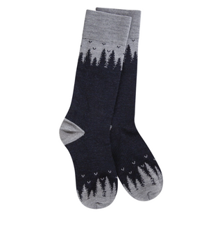 75279 WSWWOOD Navy Forest Socks