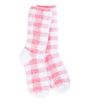 75433 WKPFIR Pink Check Socks