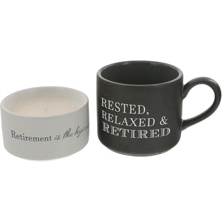 FW - Retirement - Stacking Mug & Candle Set 100% Soy Wax Scent: Tranquility #78315