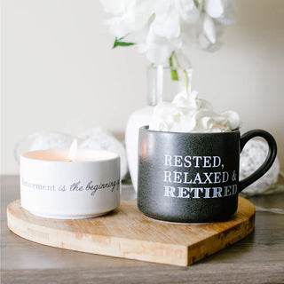 FW - Retirement - Stacking Mug & Candle Set 100% Soy Wax Scent: Tranquility #78315