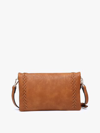 M2435 Isadora Dist. Whipstitch Crossbody w/ Tassel Zip