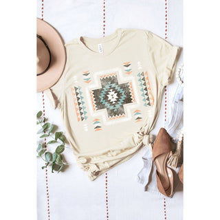 Aztec Graphic Tee Oatmeal