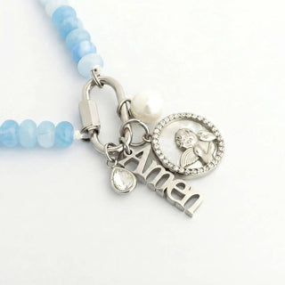 18KGoldPVD/SSteel Amen Charm 6W2