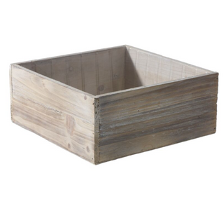 Woodland Planter 9.25x9.25x4 Whitewash #64853.01