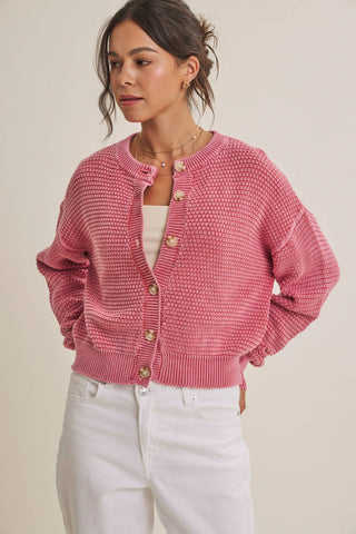 E2972SW Cardigan Pale Mauve