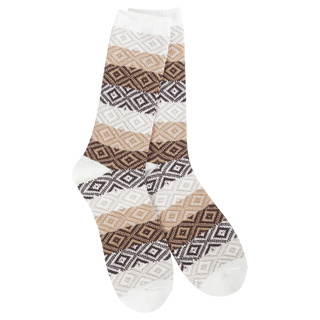 75649 Weekend Gem Crew Chocolate Multi Socks