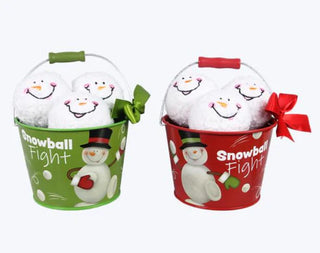 Snowball Fight Tin Bucket W/6 Snowballs #95486