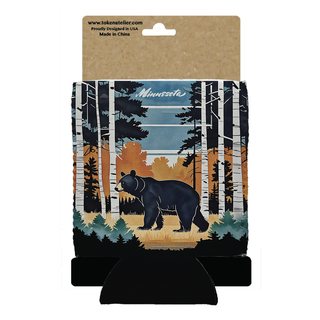 MN Still Life Bear 12 oz Can Koozie 